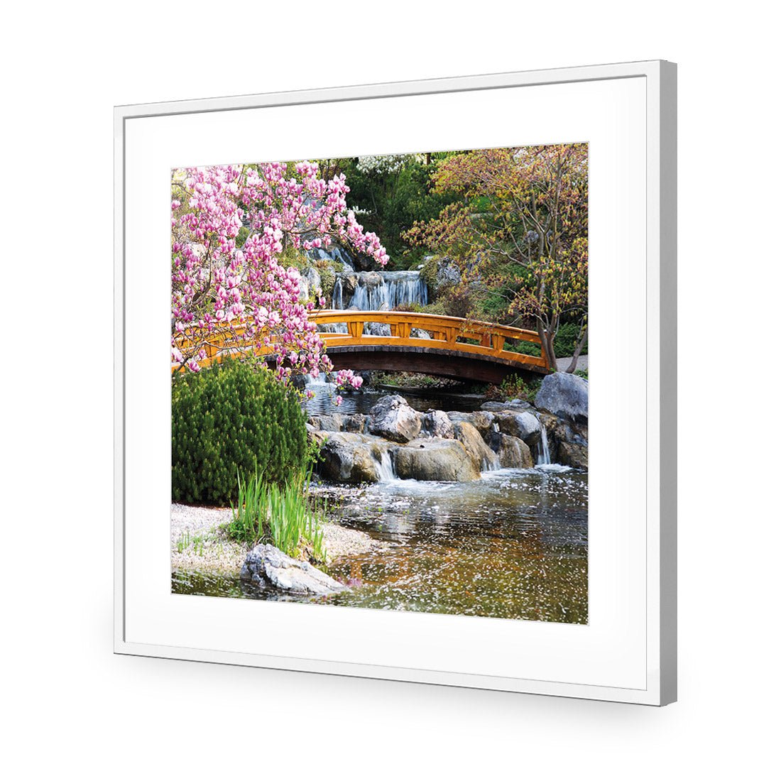 Magnolia Garden Bridge (square) - Wall Art Designs - 174_AS_Q WAD_CP - MPY - 260 - M - S - S_37x37_NONE