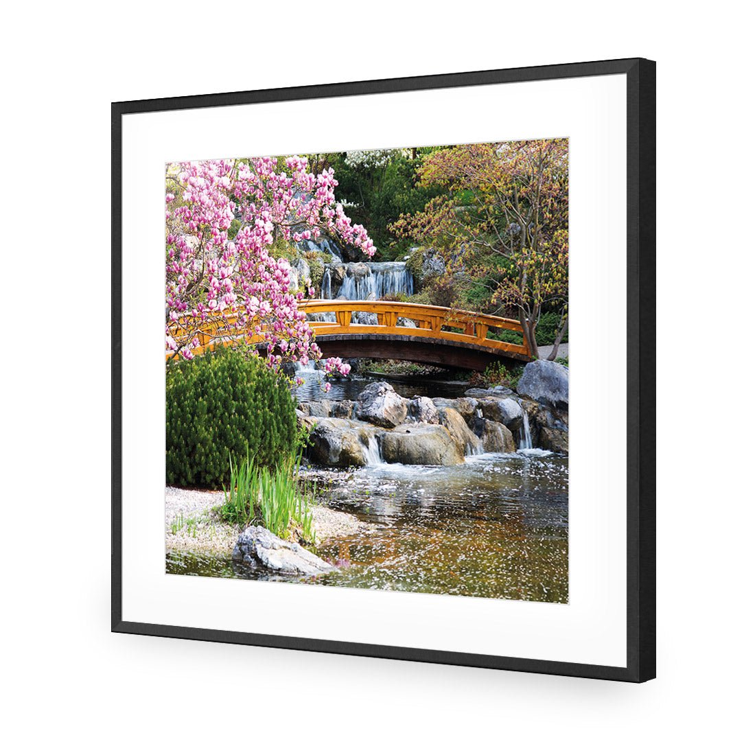 Magnolia Garden Bridge (square) - Wall Art Designs - 174_AS_Q WAD_CP - MPY - 260 - M - S - S_37x37_NONE