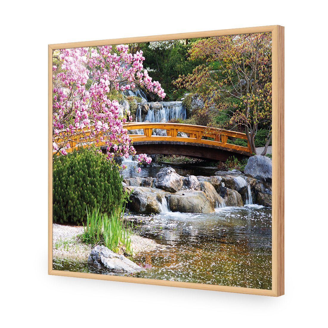 Magnolia Garden Bridge (square) - Wall Art Designs - 174_AS_Q WAD_CP - MPY - 260 - M - S - S_37x37_NONE