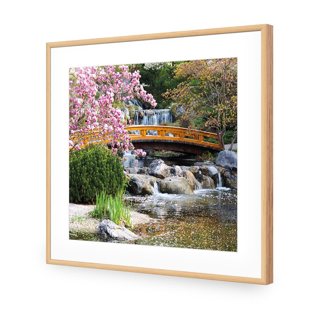 Magnolia Garden Bridge (square) - Wall Art Designs - 174_AS_Q WAD_CP - MPY - 260 - M - S - S_37x37_NONE