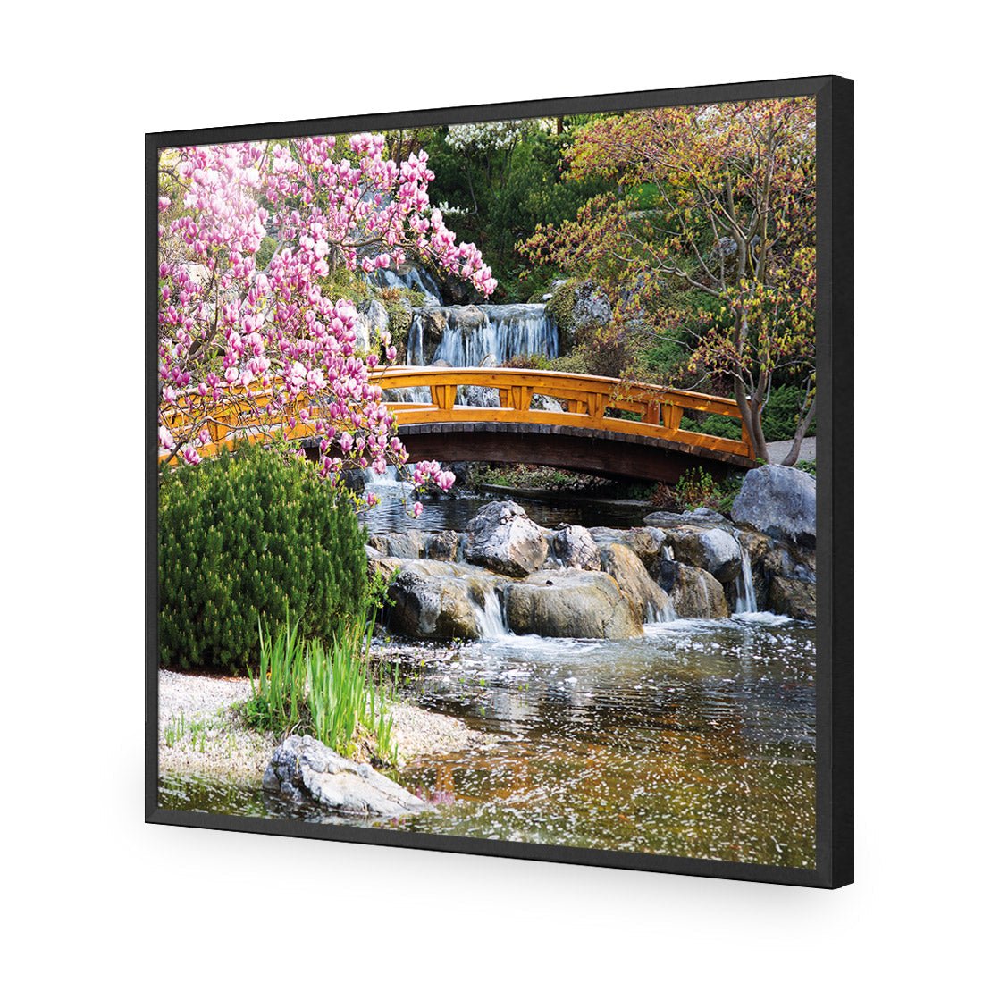 Magnolia Garden Bridge (square) - Wall Art Designs - 174_AS_Q WAD_CP - MPY - 260 - M - S - S_37x37_NONE