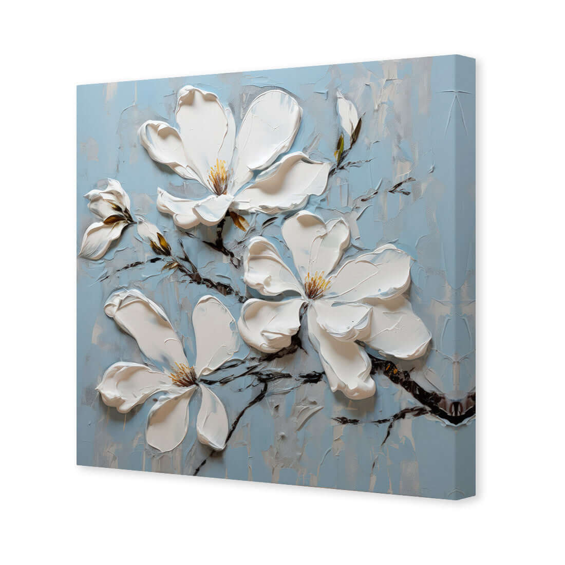 Magnolia on Blue I - Wall Art Designs - WH_1399_AS_Q WAD_CP - MPY - 260 - M - S - S_37x37_NONE