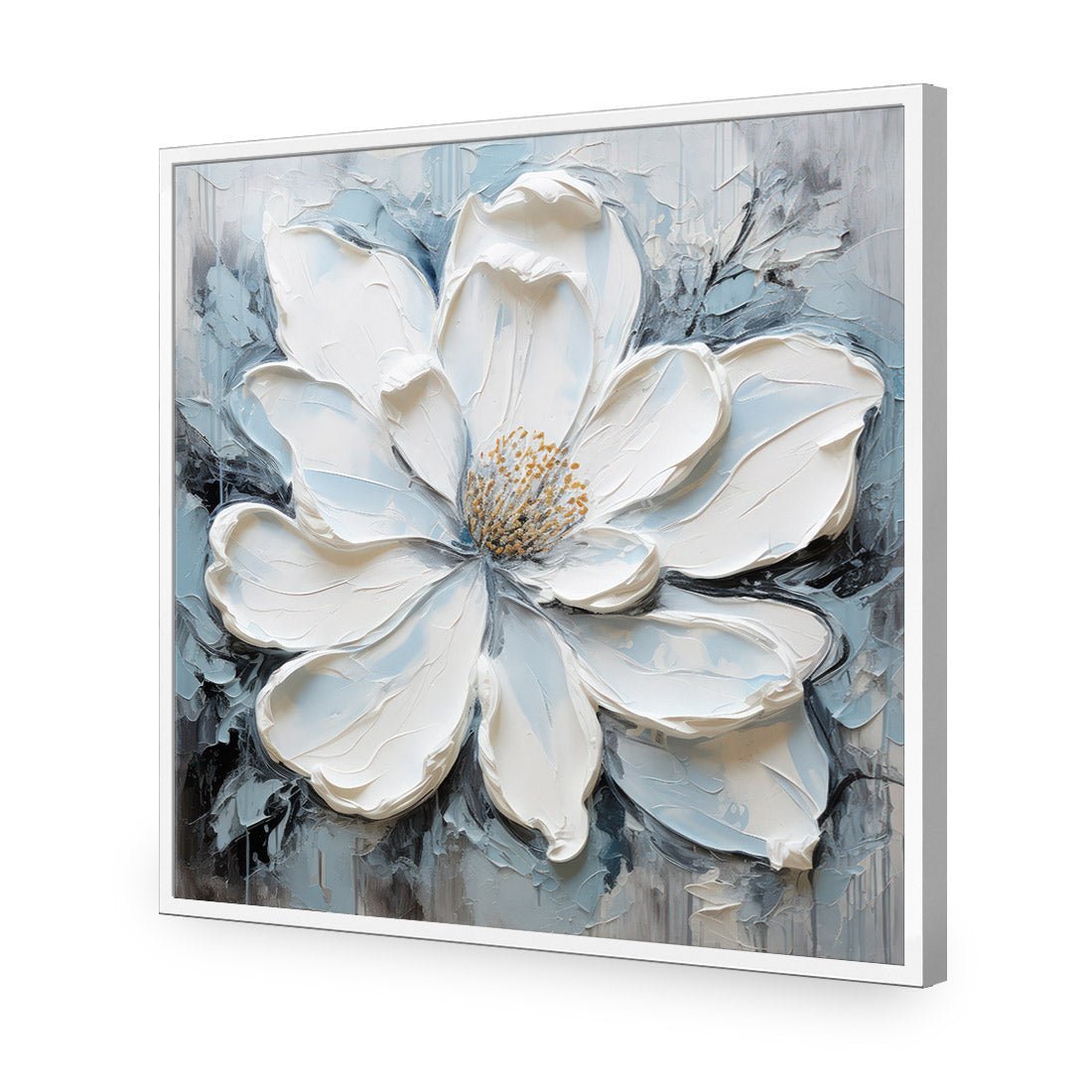 Magnolia on Blue II - Wall Art Designs - WH_1400_AS_Q CAF_AP - 030 - EDG_37x37_S - 2538 - WHT