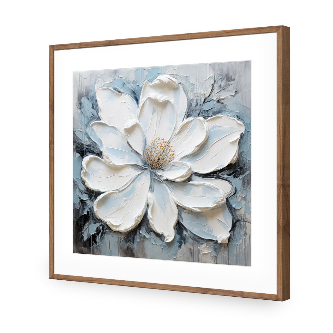 Magnolia on Blue II - Wall Art Designs - WH_1400_AS_Q CAF_AP - 030 - MAT_37x37_S - 2538 - NAT