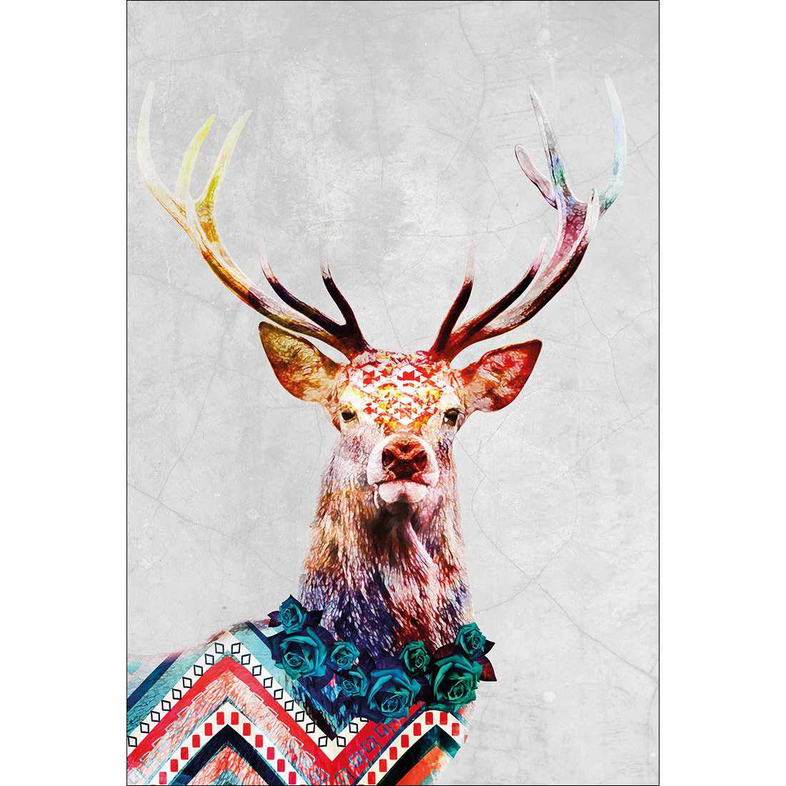 Majestic Deer Mosaic Canvas Art - Wall Art Designs - 2303_AR_V WAD_CP - MPY - 260 - M - S - S_45x30_NONE