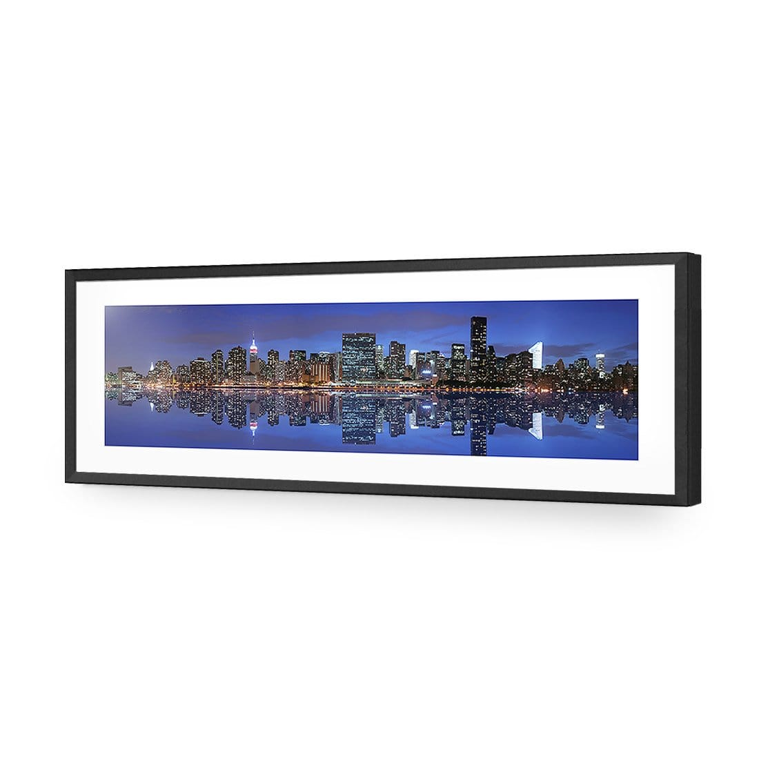 Manhattan Reflection (Long) - Wall Art Designs - 475_AL_H WAD_AP - 030 - MAT_90x30_S - 2538 - BLK