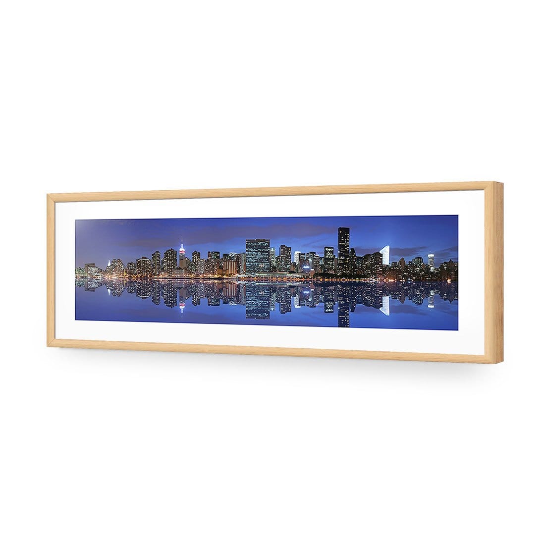 Manhattan Reflection (Long) - Wall Art Designs - 475_AL_H WAD_AP - 030 - MAT_90x30_S - 2538 - OAK