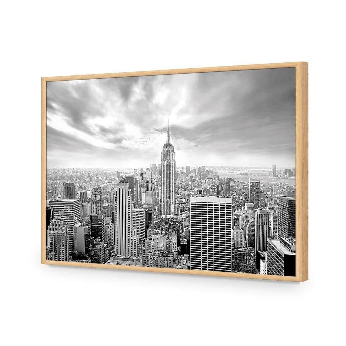 Manhattan View Black and White - Wall Art Designs - 764_BR_H WAD_AP - 030 - EDG_45x30_S - 2538 - OAK