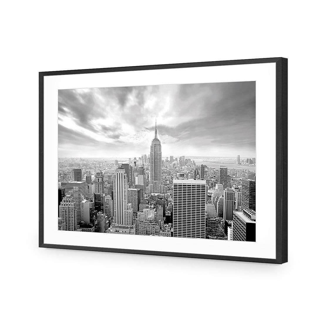 Manhattan View Black and White - Wall Art Designs - 764_BR_H WAD_AP - 030 - MAT_45x30_S - 2538 - BLK