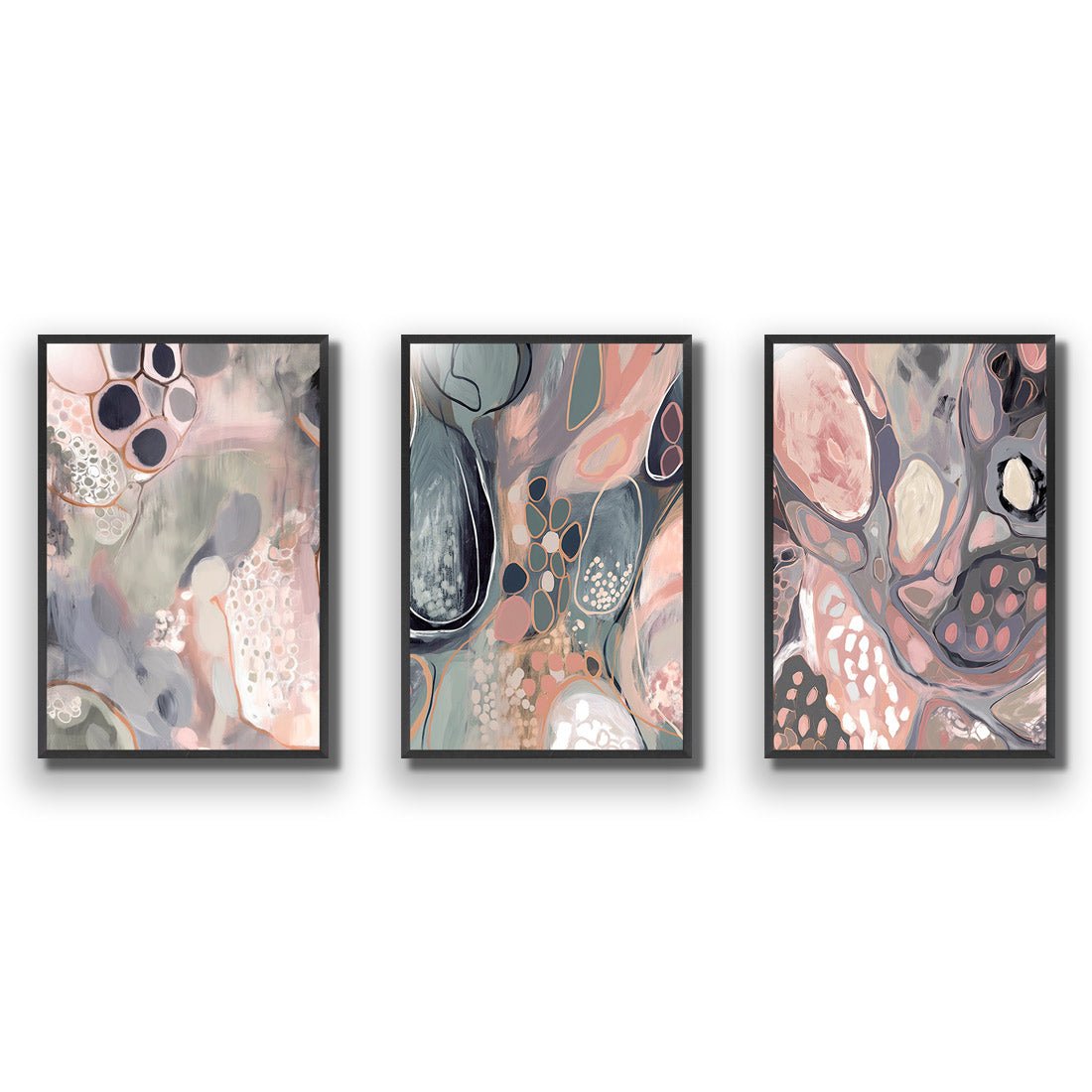 Marble Haze Trio Art Set - Wall Art Designs - SET3_5042_AR_V WAD_AP - 030 - EDG_45x30_S - 2538 - BLK