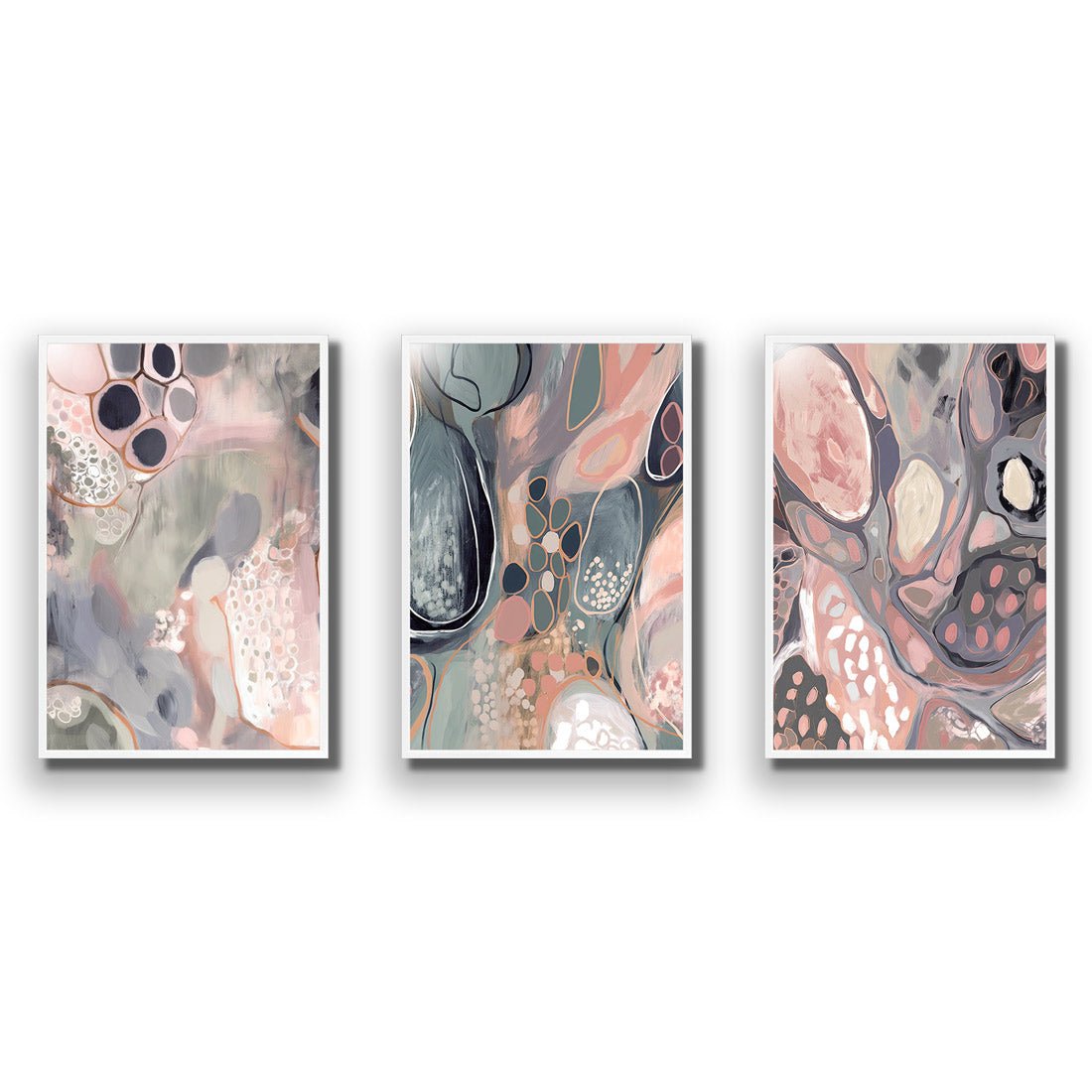 Marble Haze Trio Art Set - Wall Art Designs - SET3_5042_AR_V WAD_AP - 030 - EDG_45x30_S - 2538 - WHT