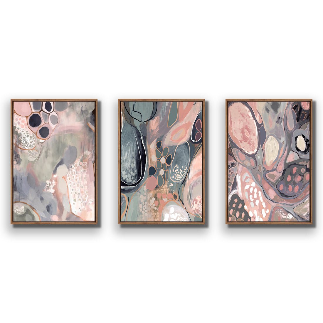 Marble Haze Trio Art Set - Wall Art Designs - SET3_5042_AR_V WAD_CP - MPY - 260 - M - S - S_45x30_S - 1550 - NAT