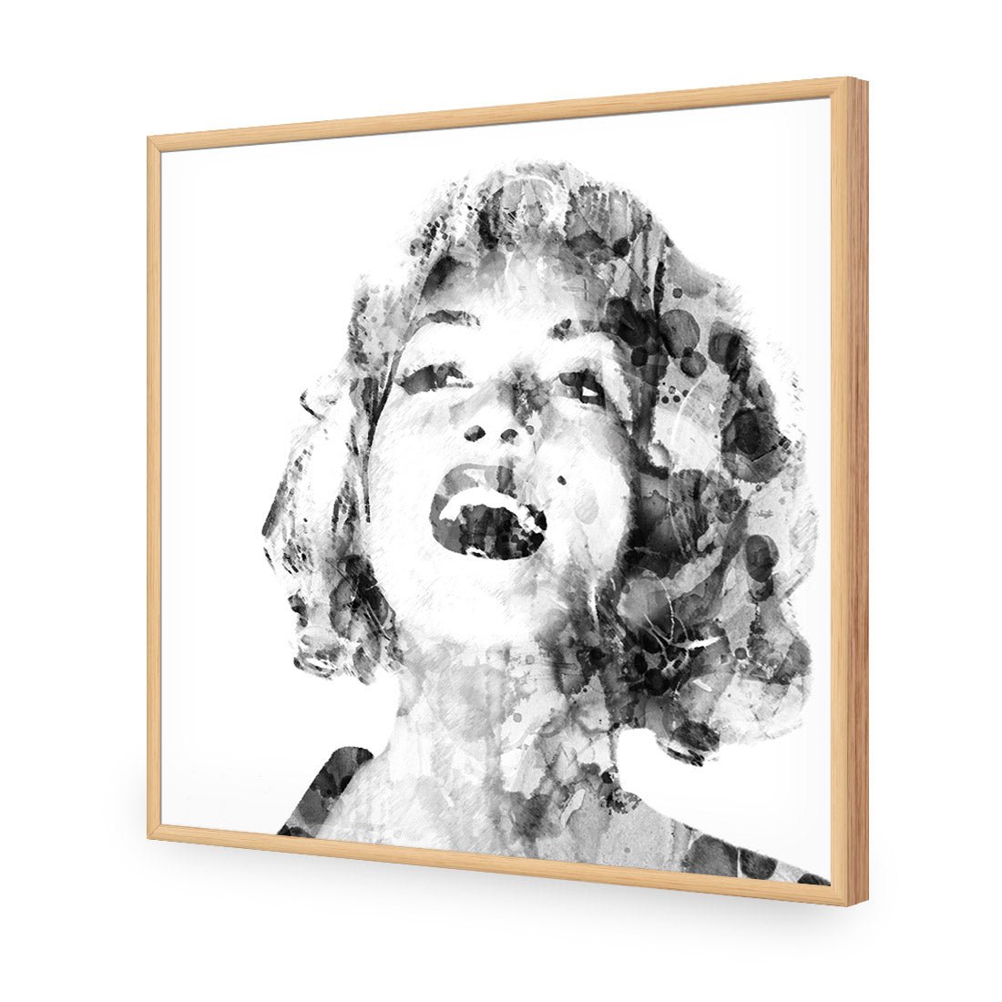 Marilyn Abstract Hair, Black and White (square) - Wall Art Designs - 1544_BS_Q WAD_AP - 030 - EDG_37x37_S - 2538 - OAK