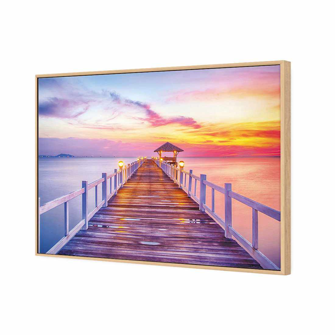 Marina Mirage | Standard Canvas | Floating Frame | Oak