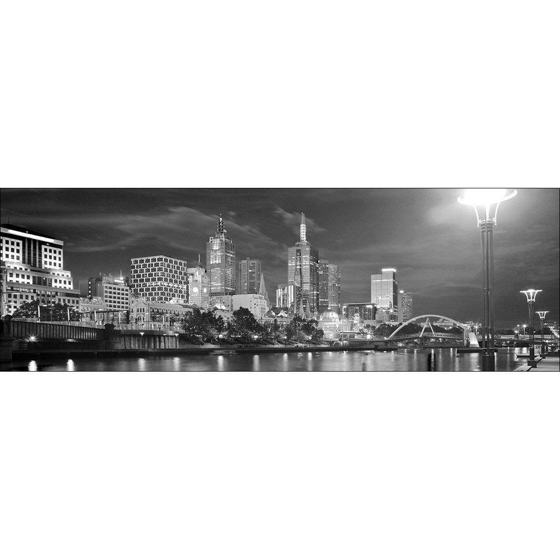 Melbourne Skyline, B&W Canvas Art - Wall Art Designs - 750_BL_H WAD_CP - MPY - 260 - M - S - S_60x20_NONE