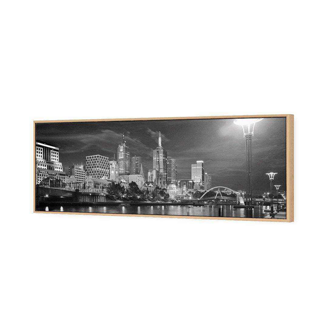 Melbourne Skyline, B&W Canvas Art - Wall Art Designs - 750_BL_H WAD_CP - MPY - 260 - M - S - S_60x20_S - 1550 - OAK