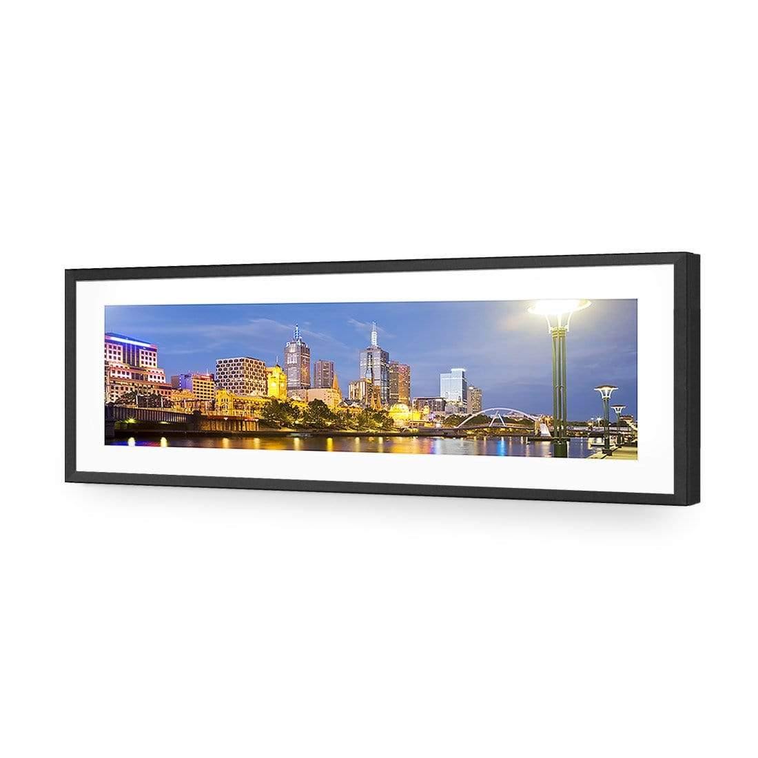 Melbourne Skyline (long) - Wall Art Designs - 750_AL_H WAD_AP - 030 - MAT_90x30_S - 2538 - BLK