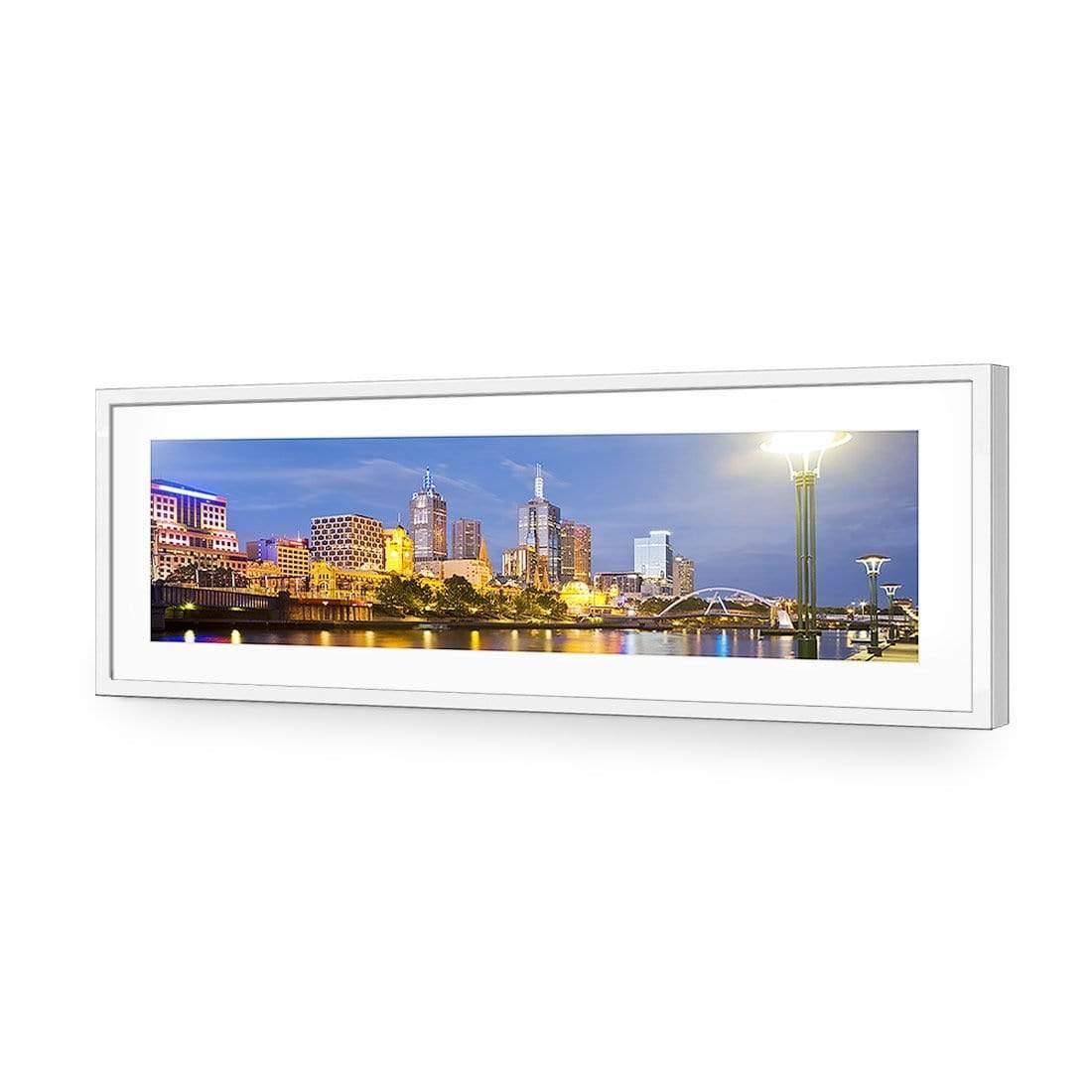 Melbourne Skyline (long) - Wall Art Designs - 750_AL_H WAD_AP - 030 - MAT_90x30_S - 2538 - WHT