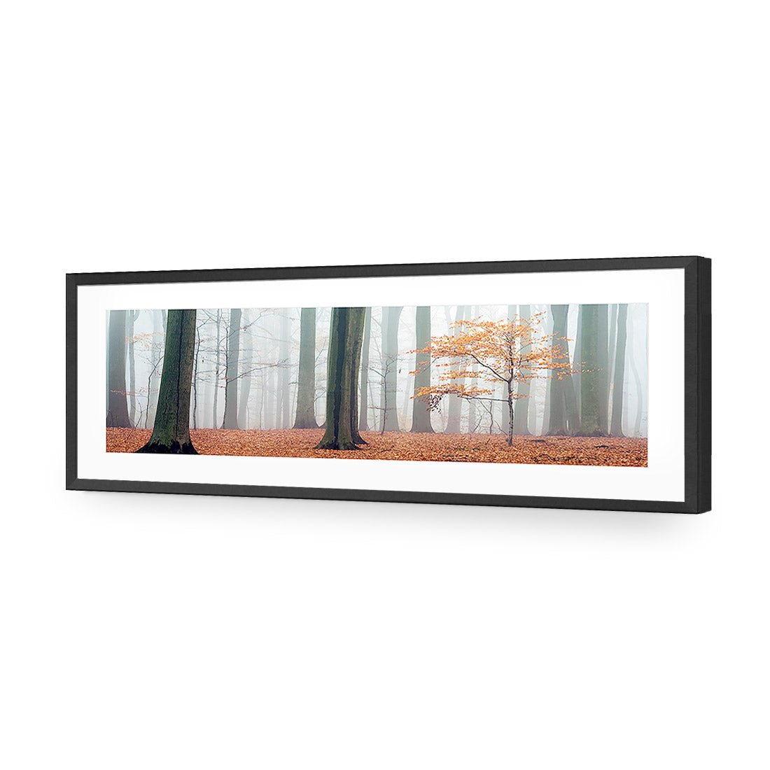 Misty Autumn Forest (Long) - Wall Art Designs - 1186_AL_H WAD_AP - 030 - MAT_90x30_S - 2538 - BLK