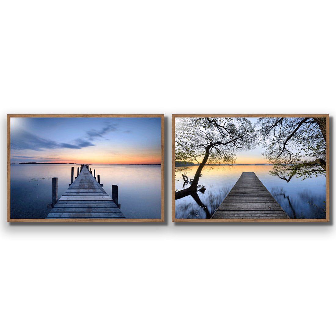 Misty Blue Jetty Escaped Perfect Pairs - Wall Art Designs - SET2_5003_AR_H WAD_AP - 030 - EDG_45x30_S - 2538 - NAT