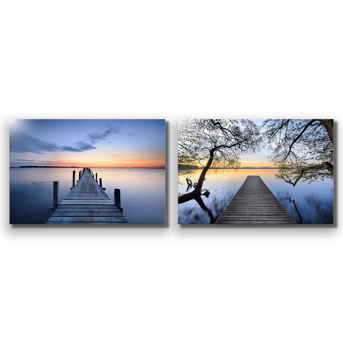 Misty Blue Jetty Escaped Perfect Pairs - Wall Art Designs - SET2_5003_AR_H WAD_AP - 030 - EDG_45x30_NONE