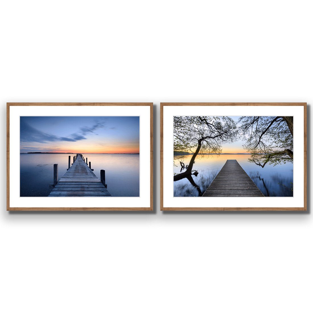 Misty Blue Jetty Escaped Perfect Pairs - Wall Art Designs - SET2_5003_AR_H WAD_AP - 030 - MAT_45x30_S - 2538 - NAT