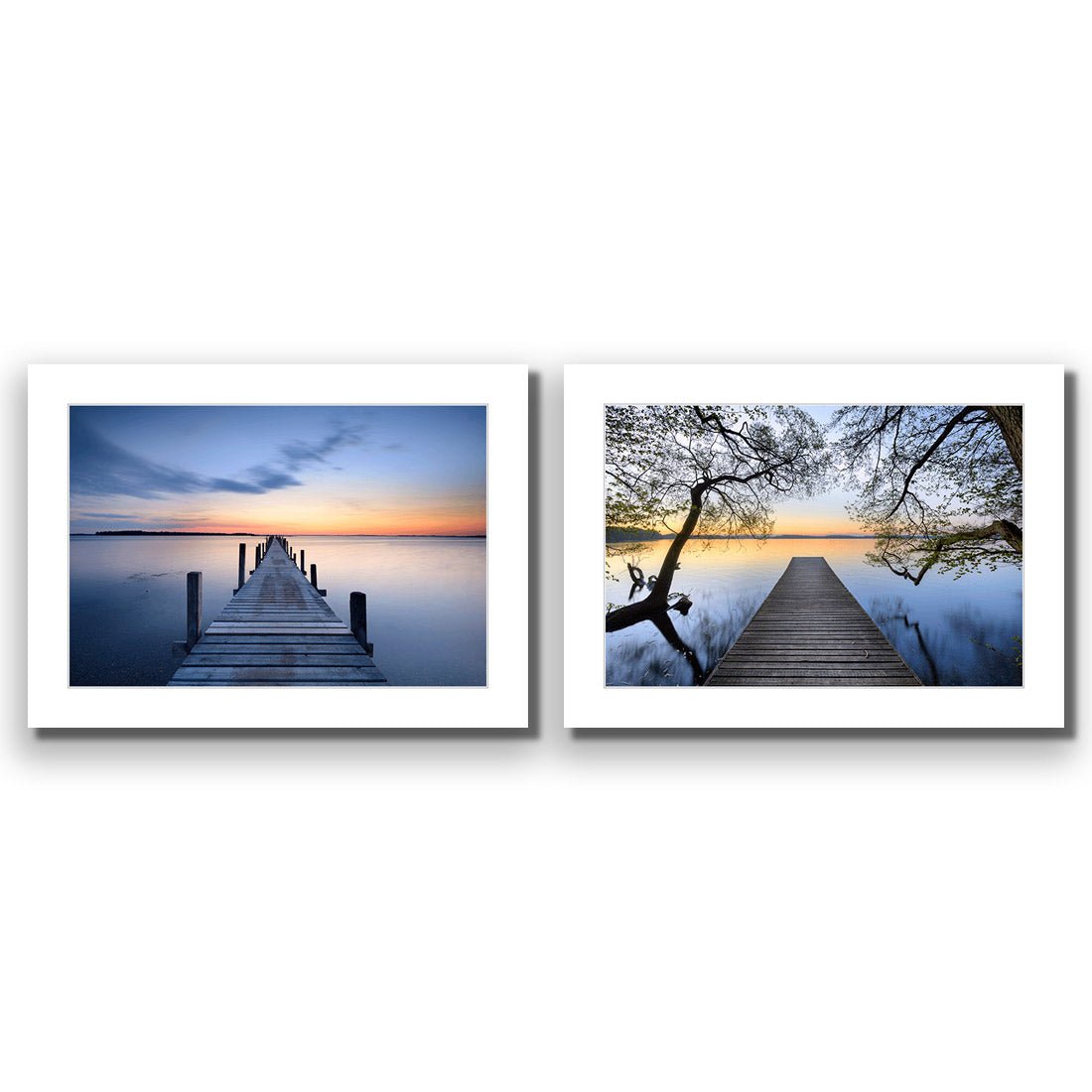 Misty Blue Jetty Escaped Perfect Pairs - Wall Art Designs - SET2_5003_AR_H WAD_AP - 030 - MAT_45x30_NONE