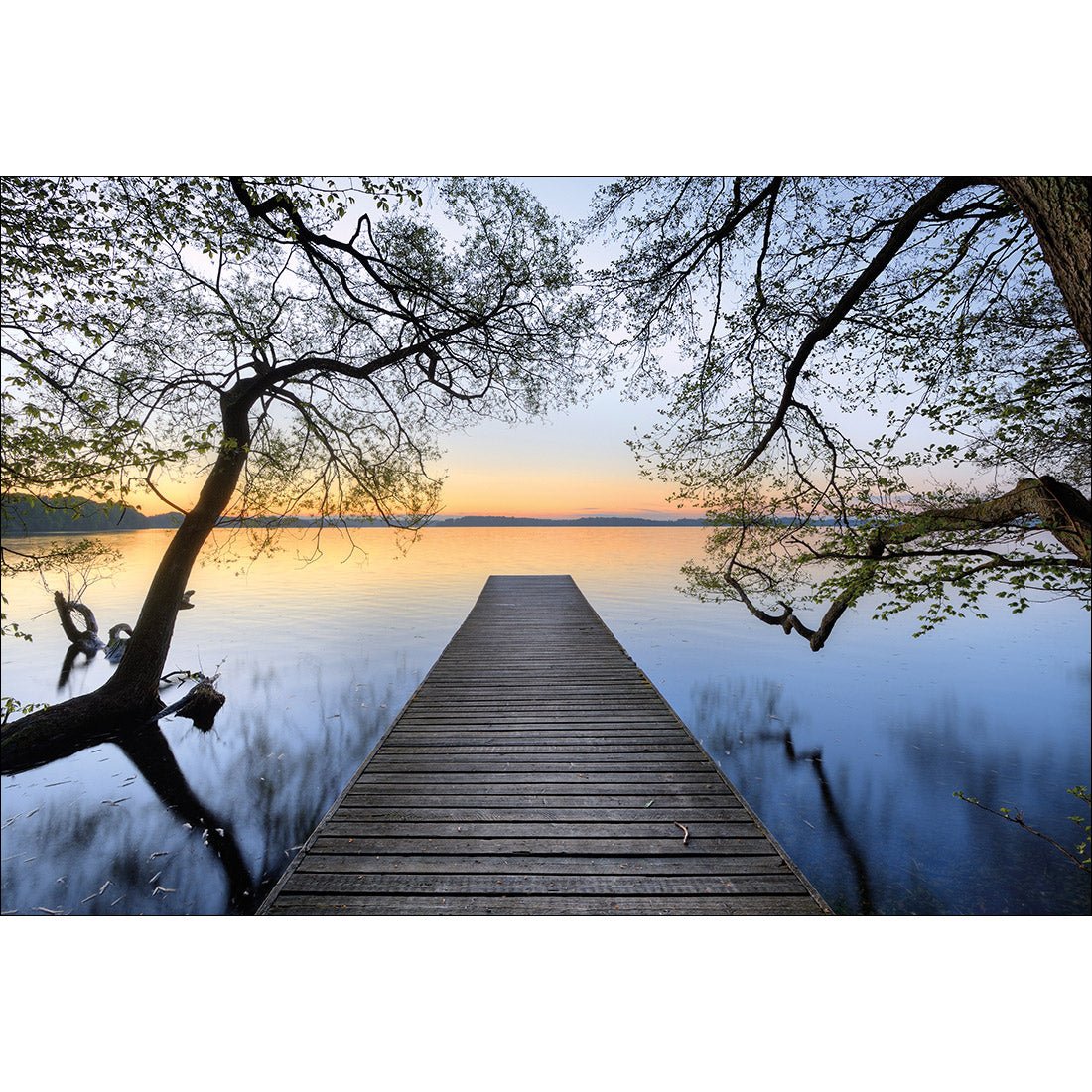 Misty Blue Jetty Escaped Perfect Pairs - Wall Art Designs - SET2_5003_AR_H WAD_CP - MPY - 260 - M - S - S_45x30_NONE