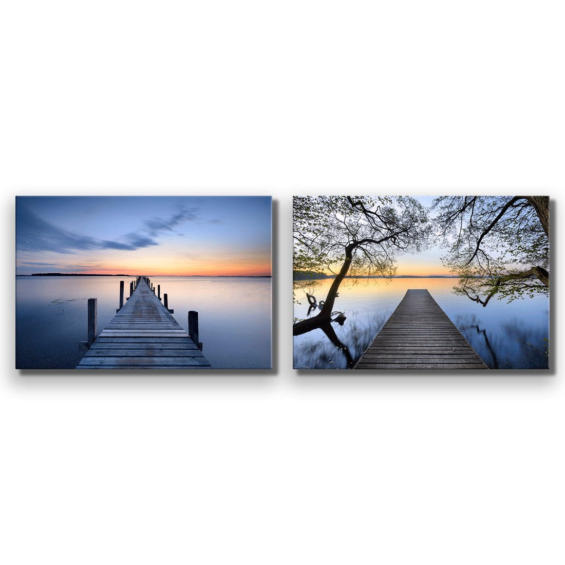 Misty Blue Jetty Escaped Perfect Pairs - Wall Art Designs - SET2_5003_AR_H WAD_CP - MPY - 260 - M - S - S_45x30_NONE