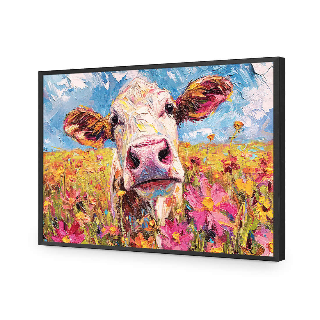 Molly the Cow - Wall Art Designs - WH_1328_AR_H WAD_AP - 030 - EDG_45x30_S - 2538 - BLK