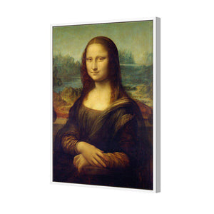 Mona Lisa by Da Vinci | Standard Canvas | Floating Frame | White