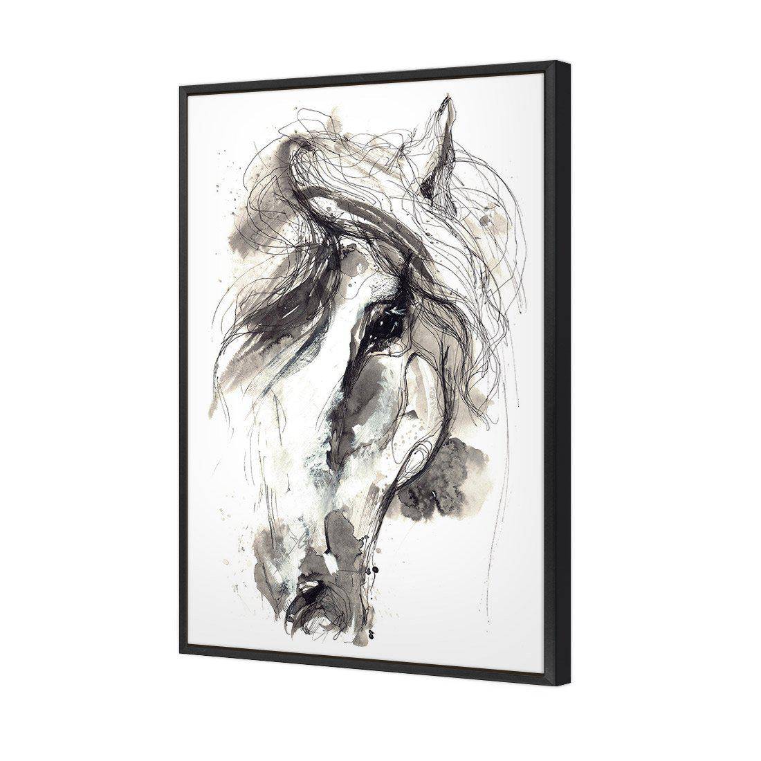 Monochrome Sketch Horse Canvas Art - Wall Art Designs - 3226_AR_V WAD_CP - MPY - 260 - M - S - S_45x30_S - 1550 - BLK