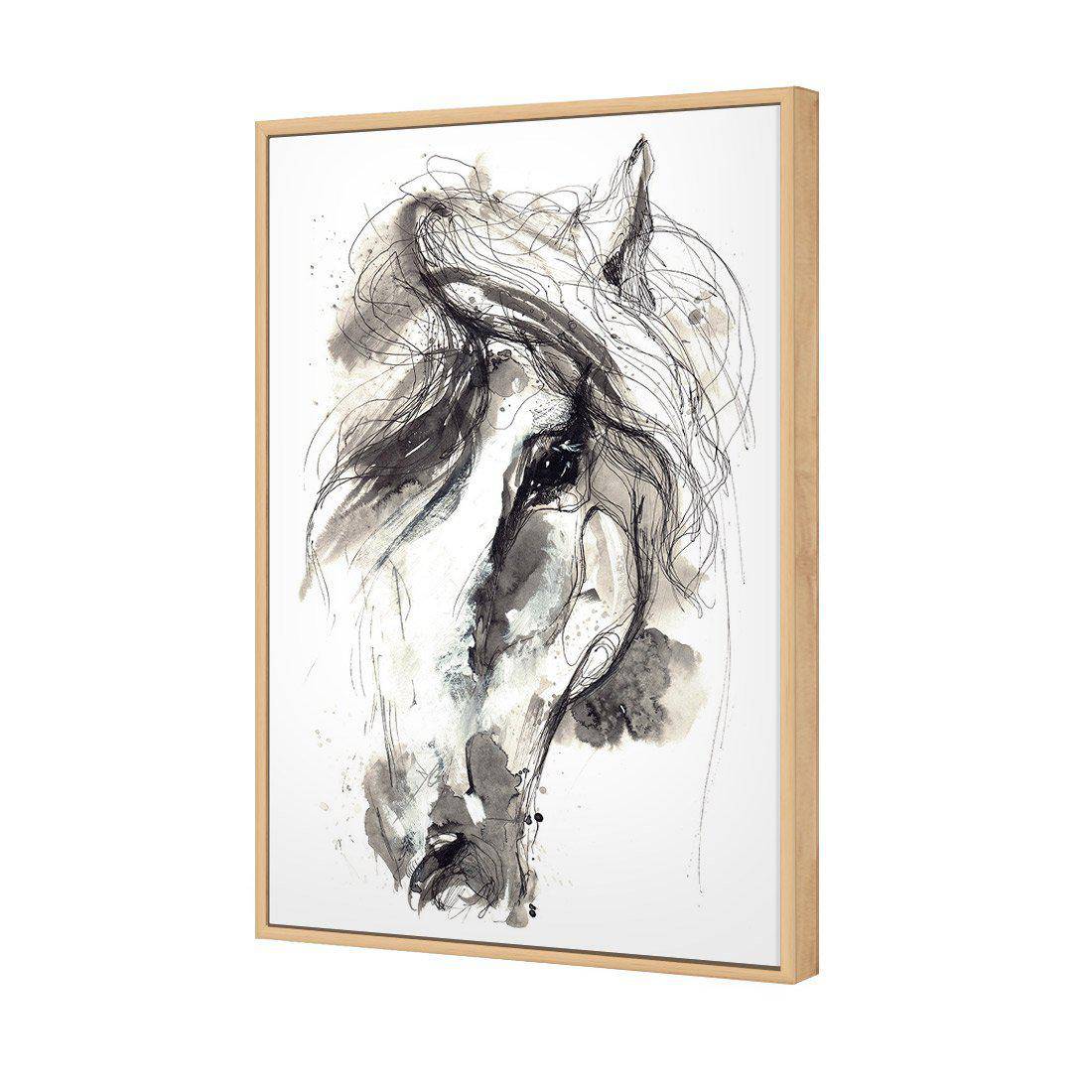 Monochrome Sketch Horse Canvas Art - Wall Art Designs - 3226_AR_V WAD_CP - MPY - 260 - M - S - S_45x30_S - 1550 - OAK