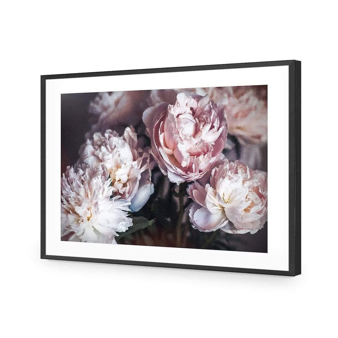 Moody Peonies - Wall Art Designs - AU_1206_AR_H WAD_AP - 030 - MAT_45x30_S - 2538 - BLK