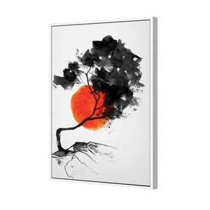 Moon Tree | Standard Canvas | Floating Frame | White