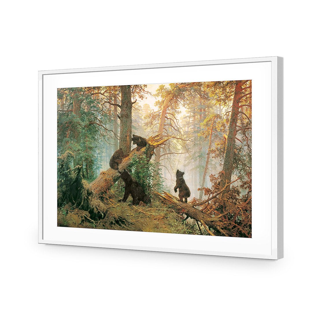 Morning In A Pine Forest - Ivan Shishkin Acrylic Print Art - Wall Art Designs - 1334_AR_H WAD_AP - 030 - MAT_45x30_S - 2538 - WHT