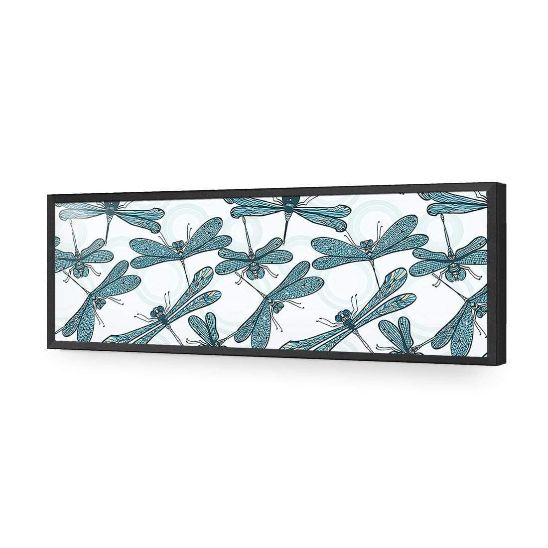 Mosaic Dragonflies (long) - Wall Art Designs - 1495_AL_H WAD_AP - 030 - EDG_90x30_S - 2538 - BLK