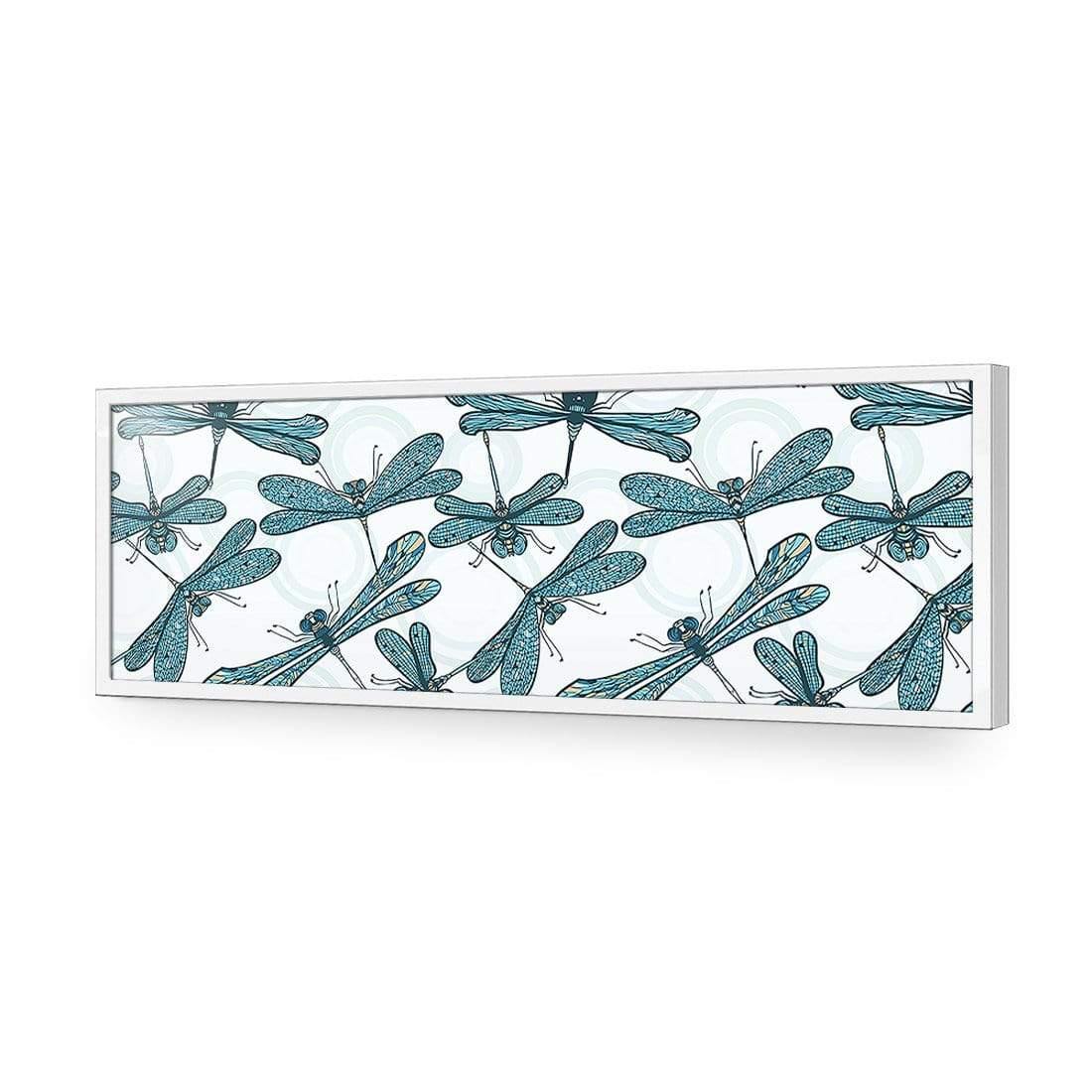 Mosaic Dragonflies (long) - Wall Art Designs - 1495_AL_H WAD_AP - 030 - EDG_90x30_S - 2538 - WHT