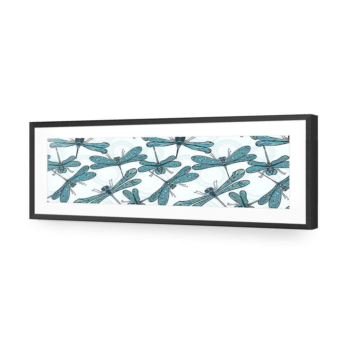 Mosaic Dragonflies (long) - Wall Art Designs - 1495_AL_H WAD_AP - 030 - MAT_90x30_S - 2538 - BLK