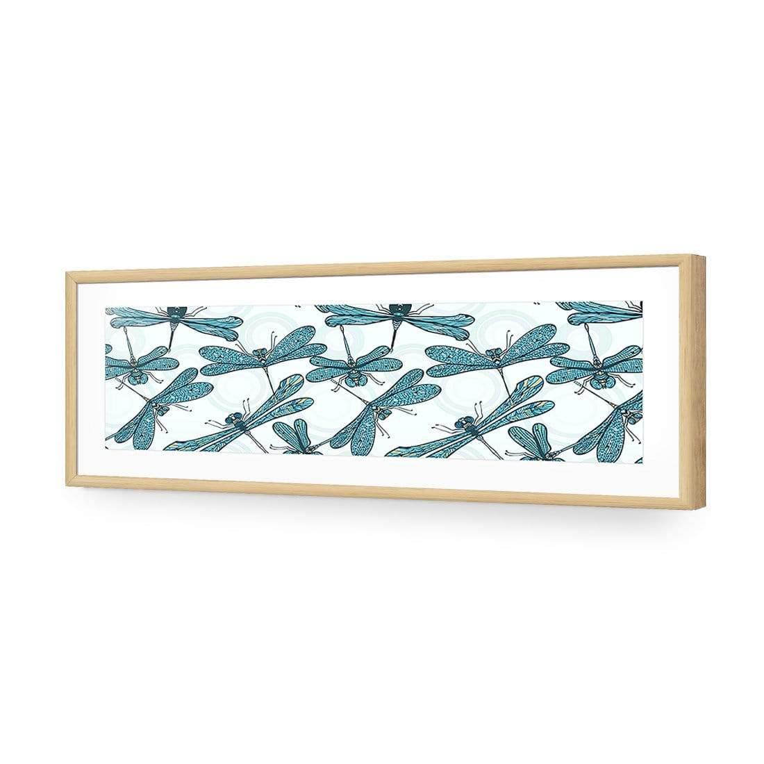 Mosaic Dragonflies (long) - Wall Art Designs - 1495_AL_H WAD_AP - 030 - MAT_90x30_S - 2538 - OAK