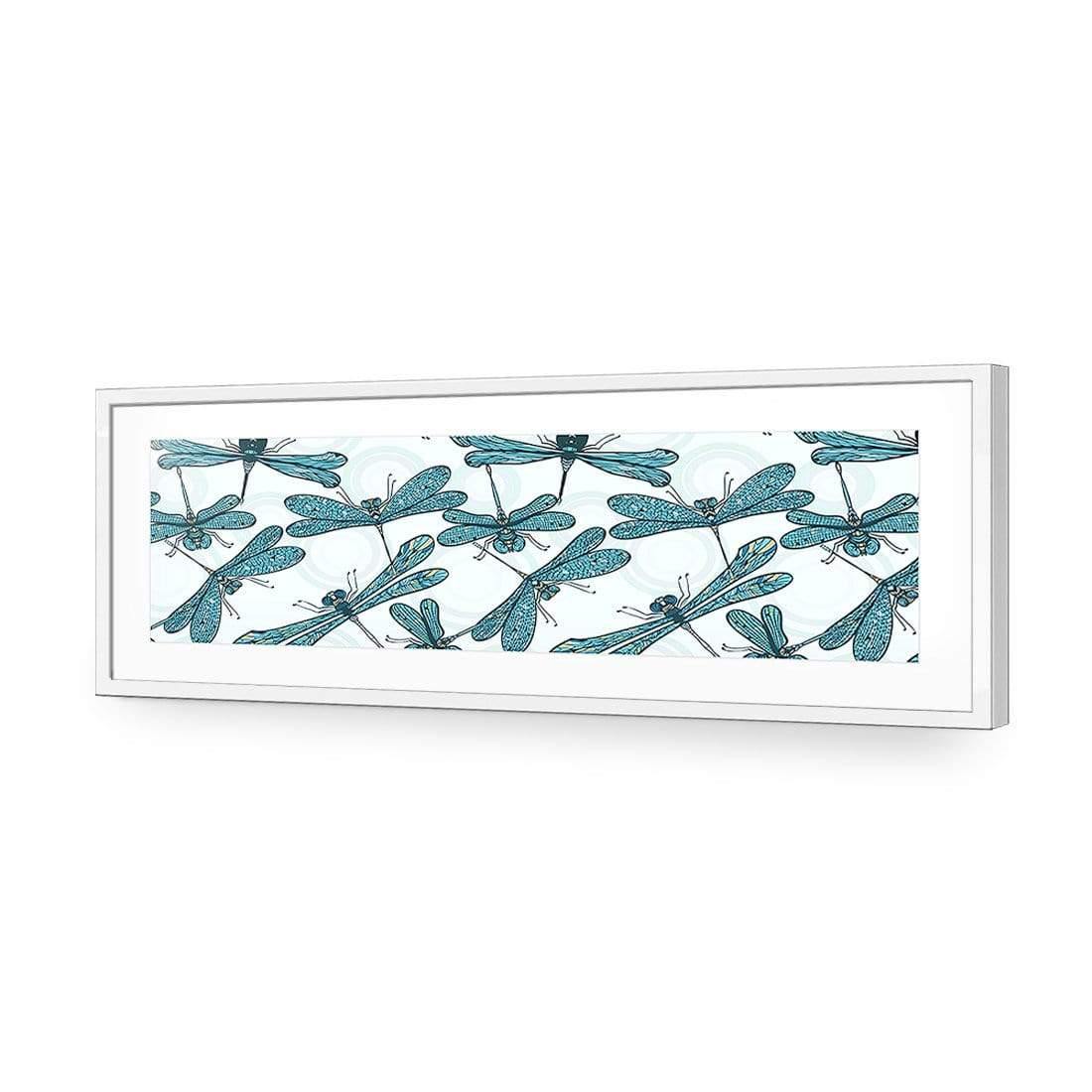 Mosaic Dragonflies (long) - Wall Art Designs - 1495_AL_H WAD_AP - 030 - MAT_90x30_S - 2538 - WHT