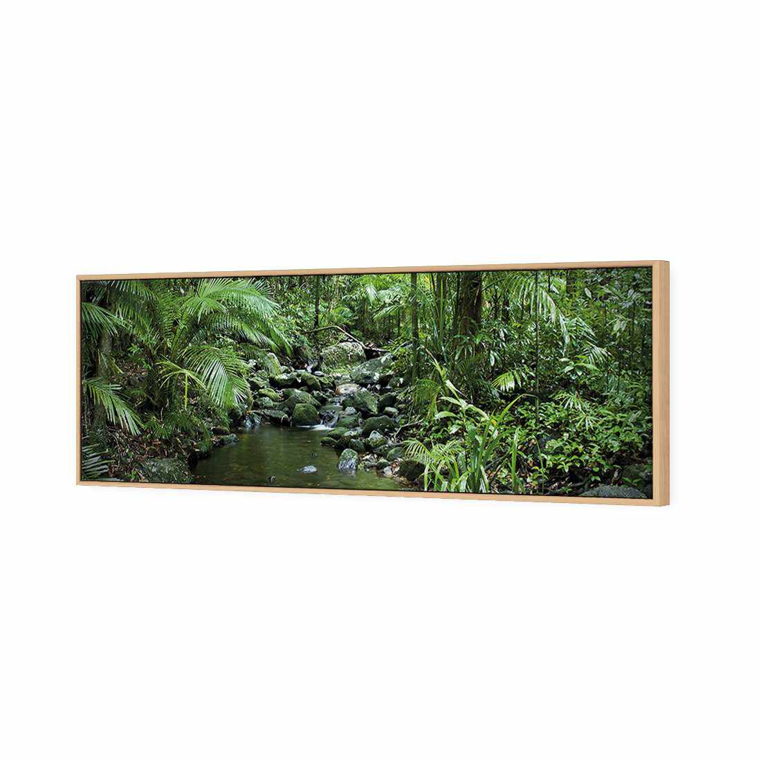 Mossman River In Daintree Rainforest, Long | Standard Canvas | Floating Frame | Oak