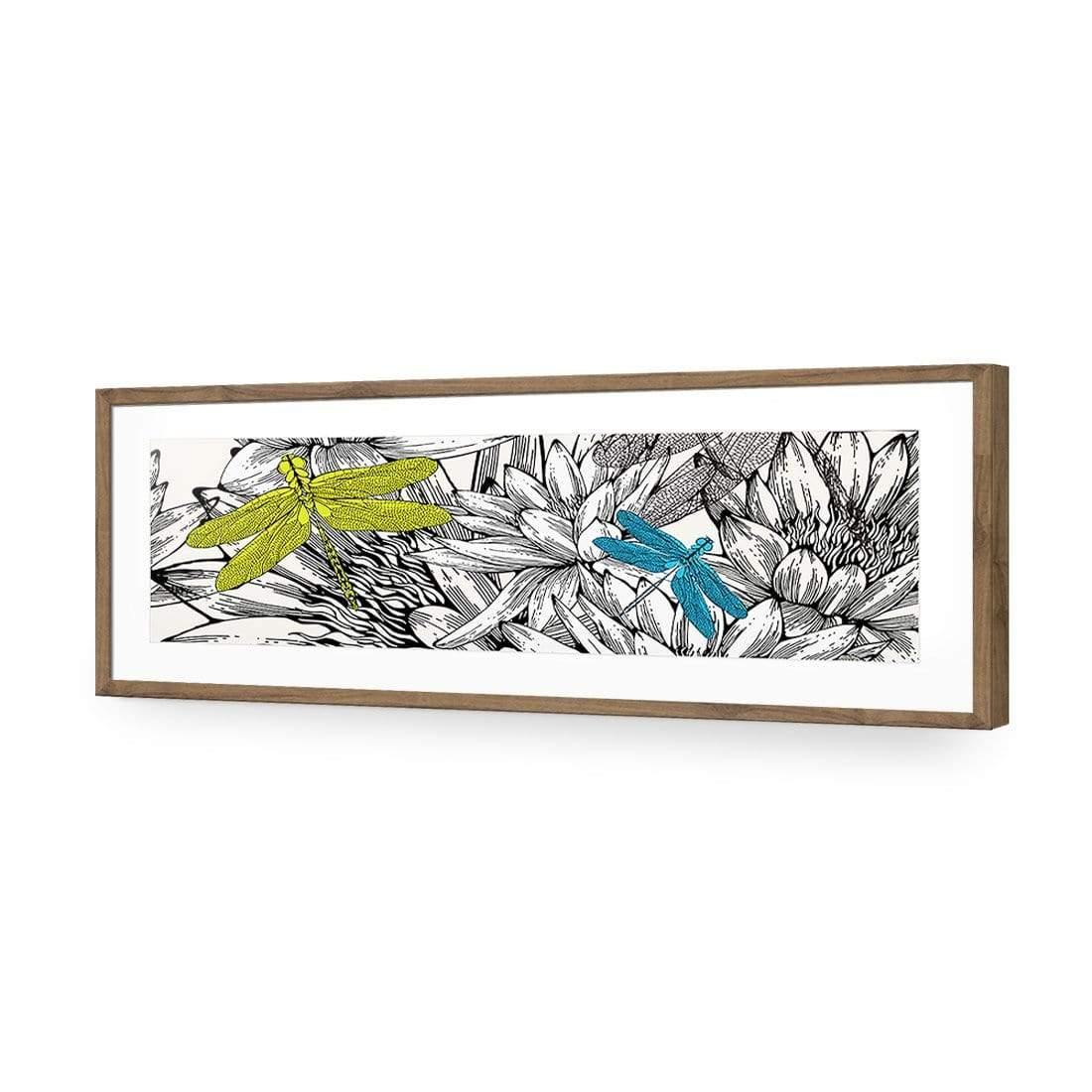 Multicoloured Dragonflies (long) - Wall Art Designs - 560_AL_H WAD_AP - 030 - MAT_90x30_S - 2538 - NAT