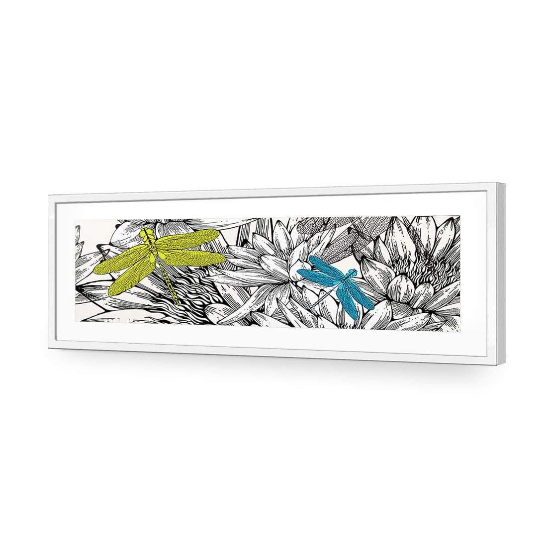 Multicoloured Dragonflies (long) - Wall Art Designs - 560_AL_H WAD_AP - 030 - MAT_90x30_S - 2538 - WHT