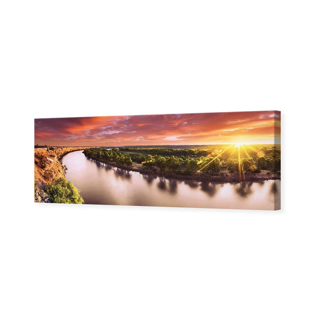 Murray River Sunrise Canvas Art - Wall Art Designs - 2918_AL_H WAD_CP - MPY - 260 - M - S - S_60x20_NONE