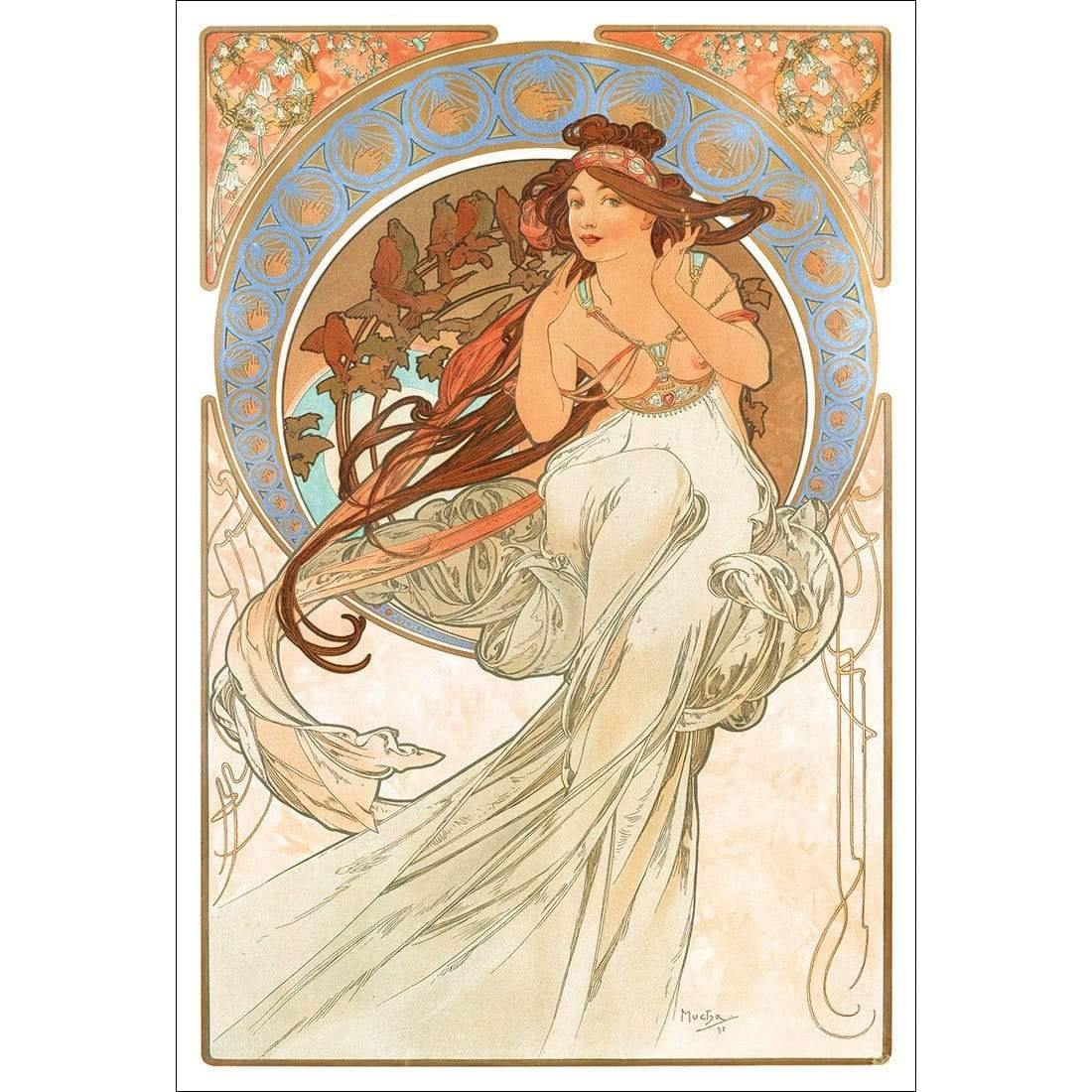 Music By Alphonse Mucha - Wall Art Designs - 1797_AR_V WAD_CP - MPY - 260 - BFFFFFF - S - S_45x30_NONE