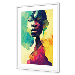 Mystic | Classic Acrylic | Flat Frame With Border | White