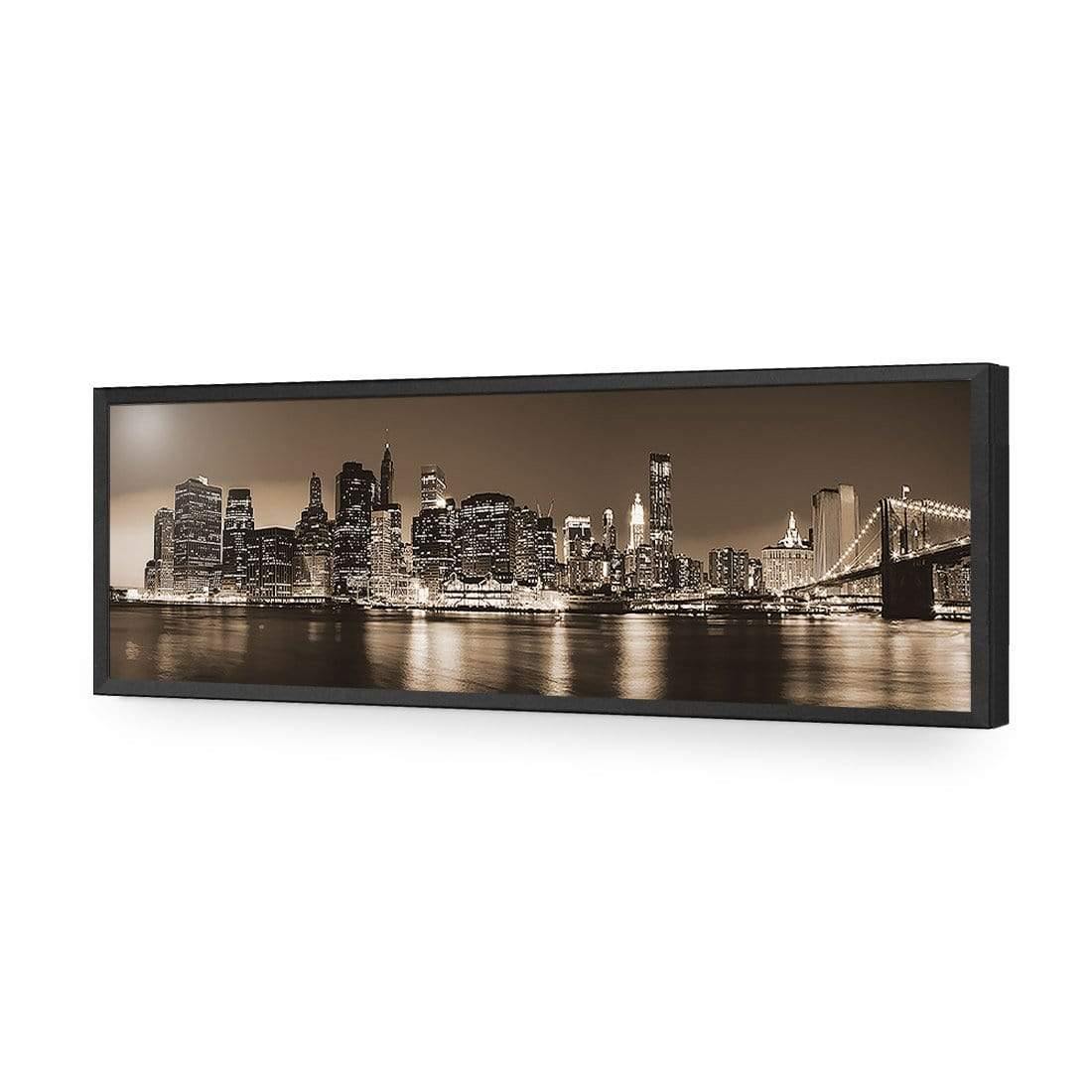 New York Riverside, Sepia (Long) - Wall Art Designs - 2585_CL_H WAD_AP - 030 - MAT_90x30_S - 2538 - BLK