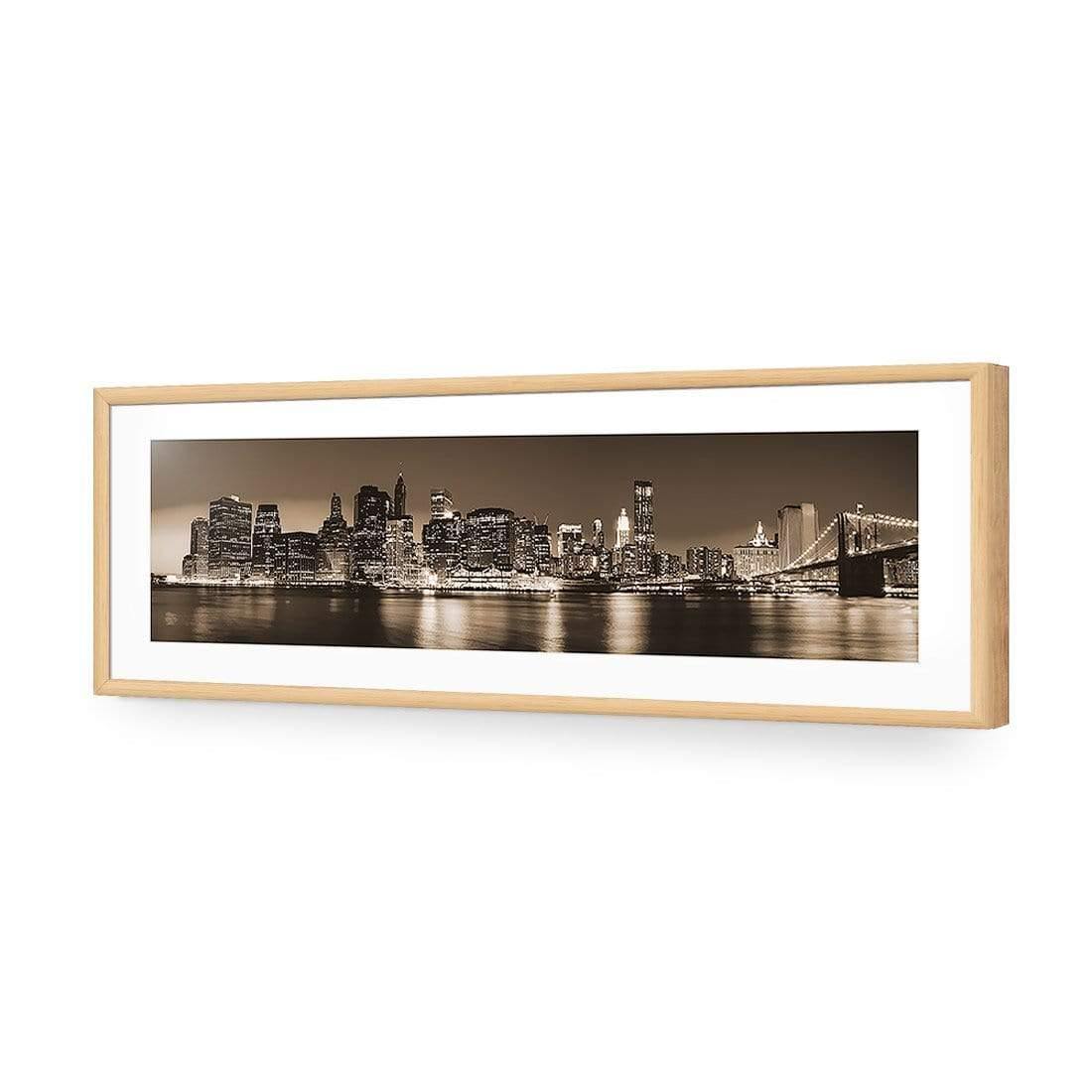 New York Riverside, Sepia (Long) - Wall Art Designs - 2585_CL_H WAD_AP - 030 - MAT_90x30_S - 2538 - OAK