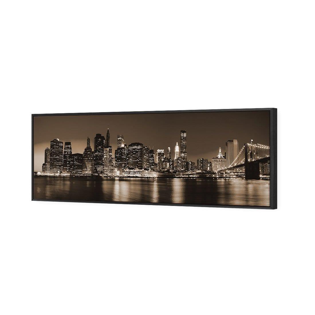 New York Riverside, Sepia (Long) - Wall Art Designs - 2585_CL_H WAD_CP - MPY - 260 - M - S - S_60x20_S - 1550 - BLK